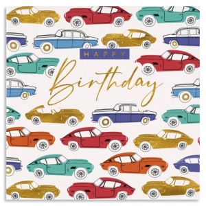 Vintage Cars Birthday Card